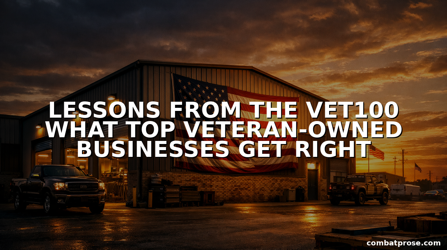 Lessons from the Vet100: What Top Veteran-Owned Businesses Get Right