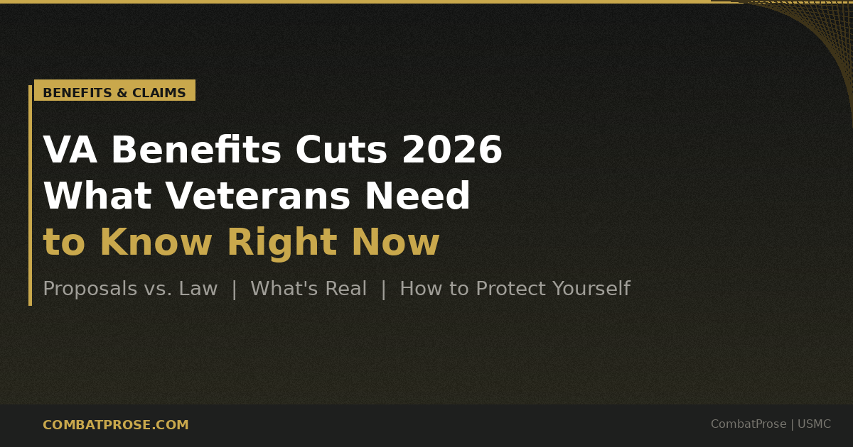 VA Benefits Cuts 2026: What Veterans Need to Know Right Now