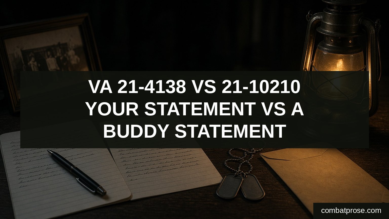VA Form 21-4138 vs 21-10210: your statement vs a buddy statement